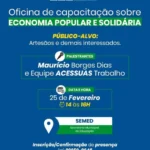 Prefeitura realiza oficina de capacitação sobre economia popular solidária