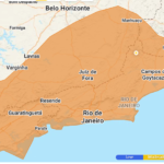 INMET emite alerta de chuva de grau severo para o Sudeste