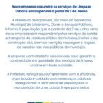 Nova empresa assumirá limpeza urbana em Itaperuna a partir de junho