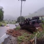 Grave acidente com carreta em Afonso Cláudio (ES)