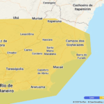 INMET emite alerta de tempestade de grau moderado para Itaperuna e região