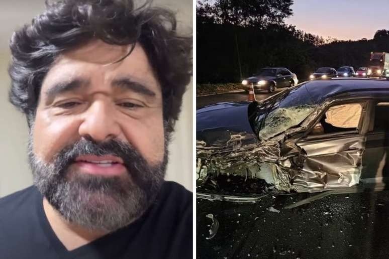 Carro de Fabiano Menotti fica destruído após acidente em Minas Gerais