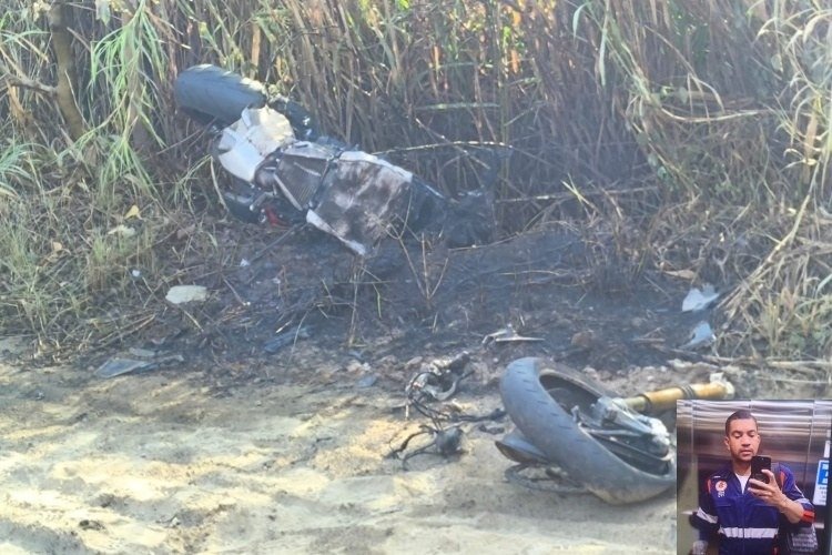 Médico do SAMU morre em acidente de moto no trevo de Faria Lemos (MG)