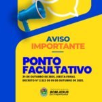 Prefeitura de Bom Jesus do Itabapoana (RJ) ponto facultativo sexta-feira (31)
