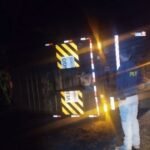 Carreta com 72 bois tomba na BR-116 em Leopoldina; motorista fica ferido