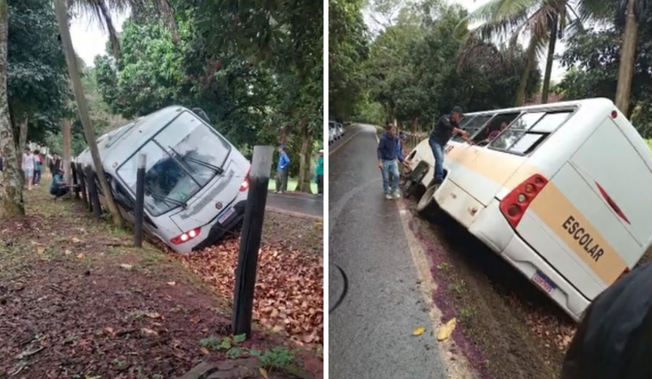 Van escolar com 15 crianças tomba em Viana (ES)