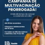 Campanha de multivacinação é prorrogada em Itaperuna até 30 de Novembro