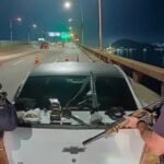 Motociclista armado fuzil e artefato explosivo morre após bater em guincho na Ponte Rio-Niterói