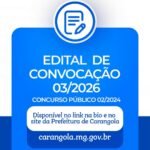 Concurso de Carangola: Prefeitura divulga novo edital de convocação