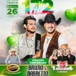 Leopoldina (MG) celebra 172 anos com show gratuito de Bruno & Barreto