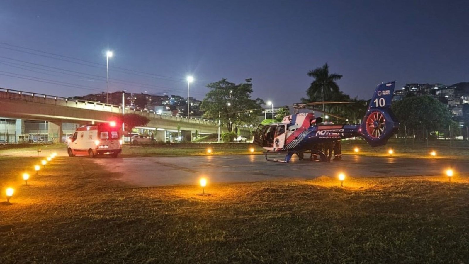 Vitória: Heliponto da Rodoviária volta a operar pousos noturnos para resgates