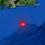 Tremor de terra de magnitude 3,3 é registrado próximo à costa do Rio de Janeiro