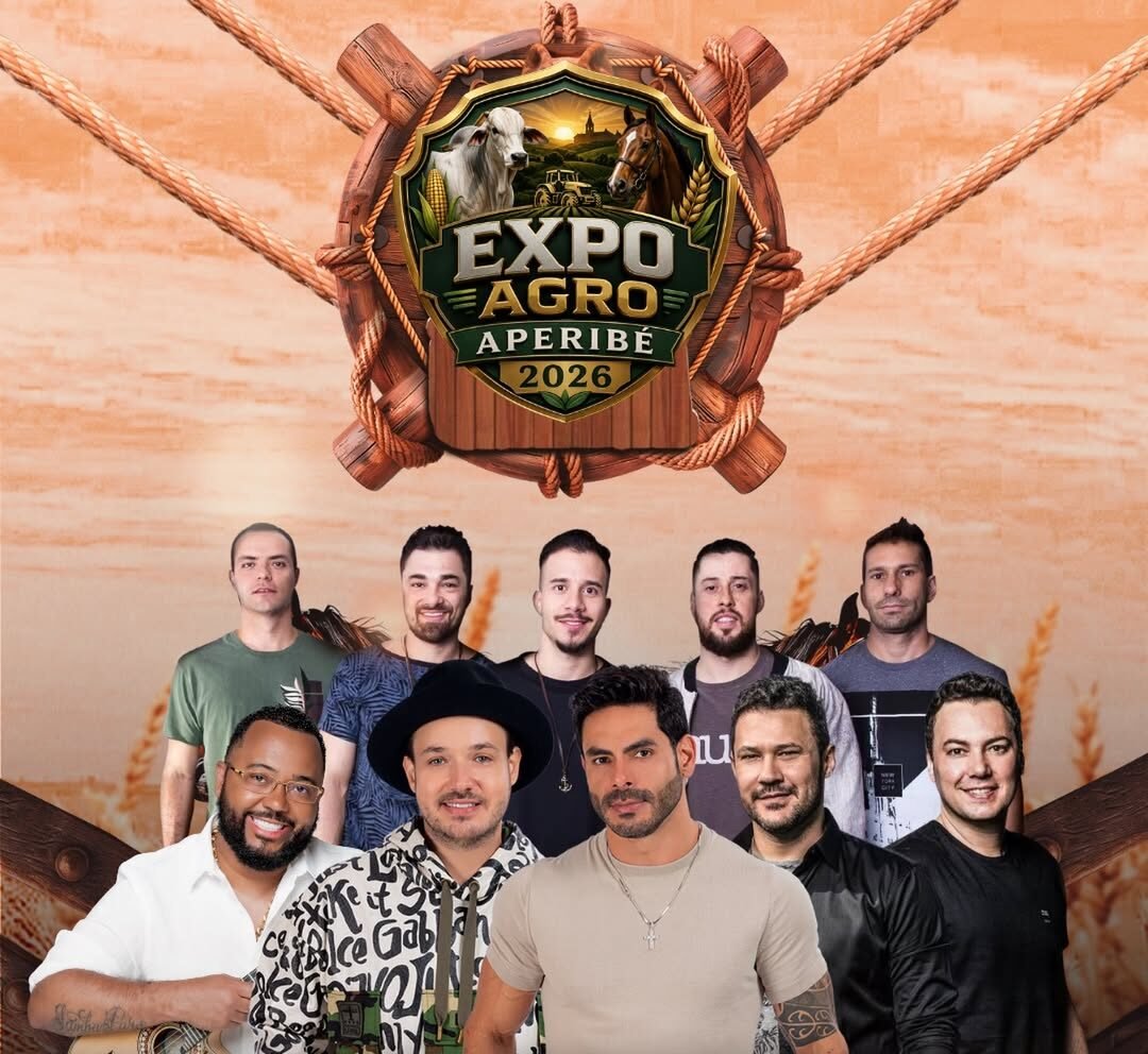 Expo Agro Aperibé 2026 terá João Bosco & Vinícius, Jeito Moleque, Israel & Rodolffo e Dudu Nobre