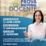 Inscrições abertas para a Prova Nacional Docente 2026