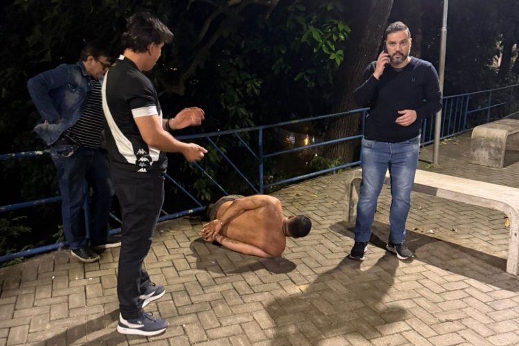 Suspeito tenta fugir pelo Rio Muriaé, mas é preso com droga sintética avaliada em R$ 15 mil