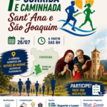 1ª Corrida e Caminhada Sant’Ana e São Joaquim: inscrições abertas