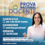 Último dia! Inscrições para a Prova Nacional Docente 2026 encerram hoje