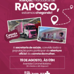 Carreta da Mulher chega ao distrito de Raposo nesta quarta-feira (19)