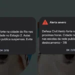 Defesa Civil emite novo alerta para ventos e chuva forte no Rio de Janeiro