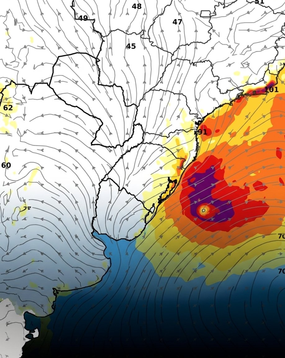 Alerta amarelo e laranja: ciclone e frente fria ameaçam o Sudeste com ventos de até 100 km/h