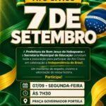 Bom Jesus do Itabapoana terá Ato Cívico em celebração à Independência do Brasil
