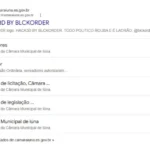 Ataque hacker tira site da Câmara de Iúna do ar e altera nome exibido no Google