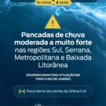 Alerta meteorológico: chuva forte pode atingir diferentes regiões do Rio de Janeiro