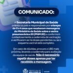 São Fidélis orienta pais a conferirem caderneta de vacinação após mensagens sobre vacina Pneumo 20