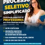 Porciúncula abre processo seletivo para contratação temporária de professores