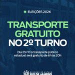 Transporte público estadual no Rio de Janeiro terá tarifa zero no domingo de 2º turno das Eleições 2026