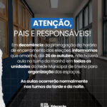 Após prorrogação da votação, aulas da rede municipal de Itaperuna (RJ) no turno da manhã são suspensas nesta segunda-feira (26)