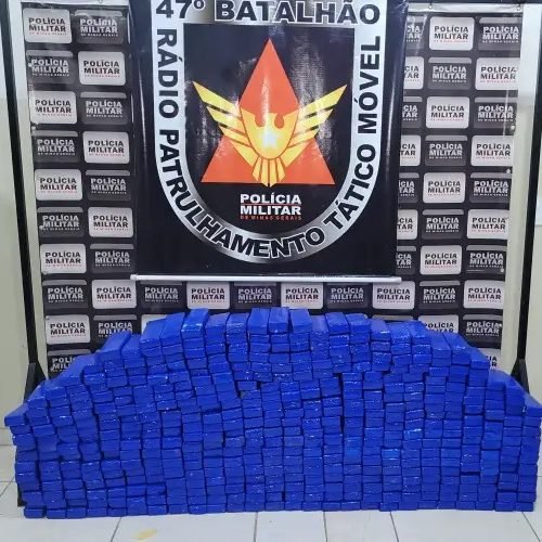 Polícia Militar apreende cerca de 300 kg de maconha na BR-356, altura da Ponte da Embaúba em Muriaé (MG)