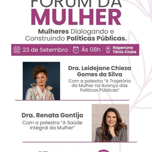 Itaperuna sedia Fórum da Mulher 2025 no dia 23 de setembro