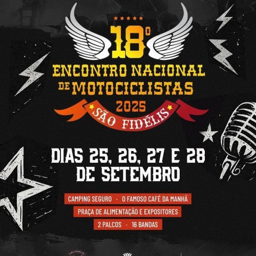 São Fidélis se prepara para receber o 18º Encontro Nacional de Motociclistas a partir desta quinta-feira (25)