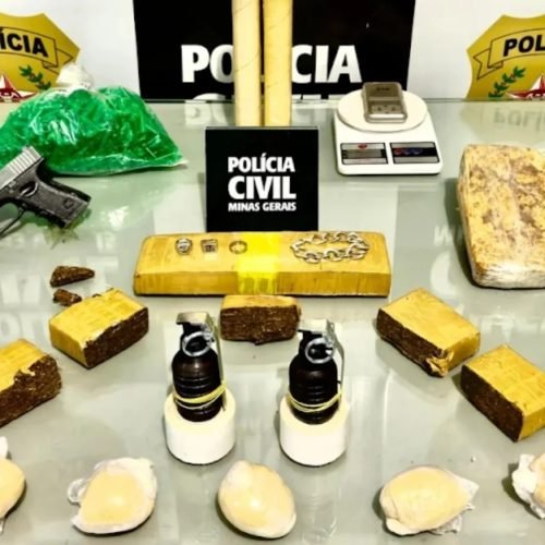 PC MG apreende drogas e granadas e prende suspeito em Ubá