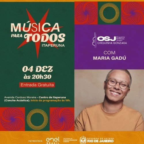 Orquestra Sinfônica Juvenil Chiquinha Gonzaga realiza concerto com Maria Gadú em Itaperuna (RJ)