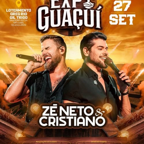 Zé Neto & Cristiano são confirmados na Expo Guaçuí 2026