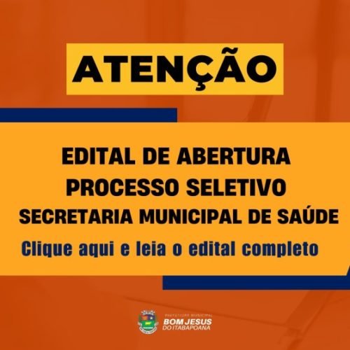 Bom Jesus do Itabapoana abre processo seletivo com salários de R$ 3,2 mil para Agentes de Saúde e Endemias