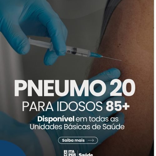 Itaperuna amplia vacinação contra doenças pneumocócicas para idosos a partir de 85 anos
