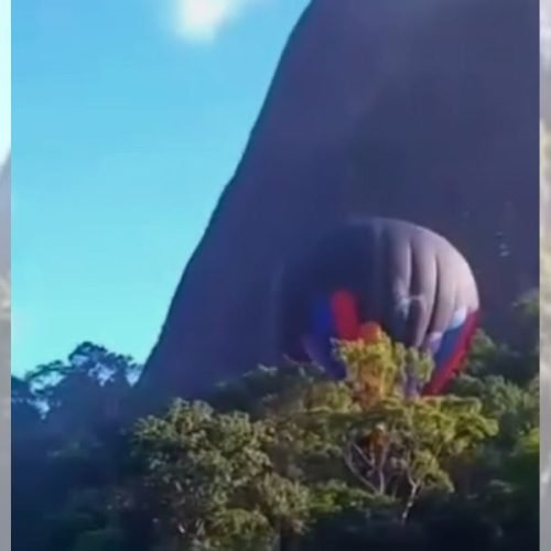 Balão com sete pessoas a bordo faz pouso no meio de mata em Pancas (ES)