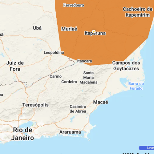 INMET emite alerta de chuvas intensas de grau severo para Itaperuna e Região