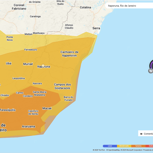 INMET emite aviso de tempestade para Itaperuna e região nesta segunda-feira (22)