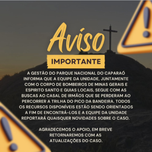 OPERAÇÃO DE RESGATE: Irmãos desaparecem no Pico da Bandeira e mobilizam equipes de MG e ES