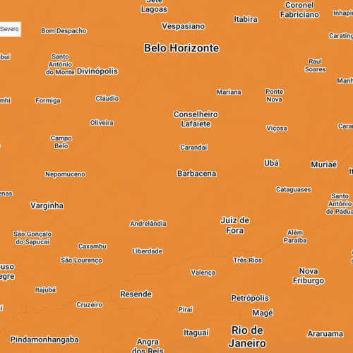 ALERTA LARANJA: CHUVA SEVERA ATINGE O SUDESTE NESTA SEGUNDA (9)
