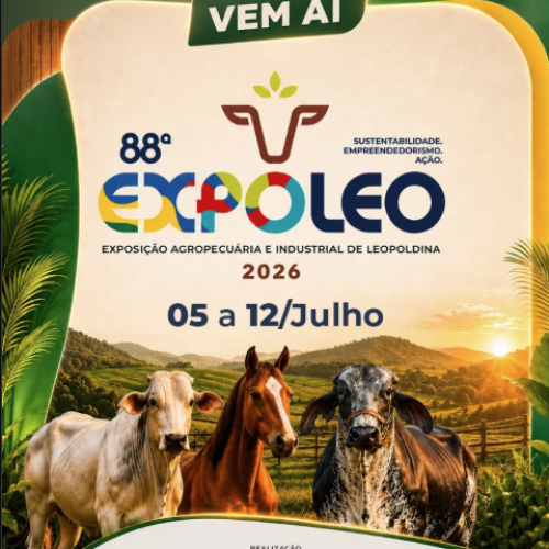 Expoleo 2026 promete agitar Leopoldina (MG) entre os dias 5 e 12 de junho
