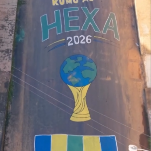 Rumo ao Hexa: imagens de drone mostram rua de Itaperuna decorada para a Copa do Mundo