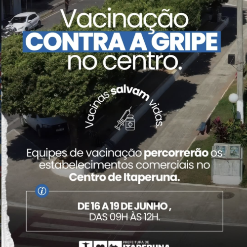 Vacinação contra gripe no centro de Itaperuna (RJ)