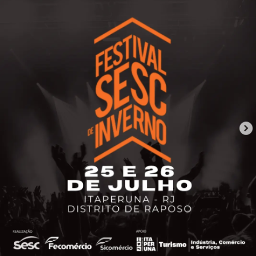 O Festival Sesc de Inverno chega a Raposo com grandes atrações nacionais!