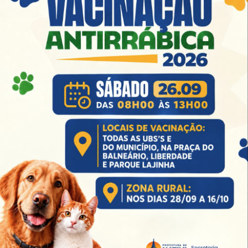 Natividade (RJ) realiza Campanha de Vacinação Antirrábica para cães e gatos neste sábado (26)
