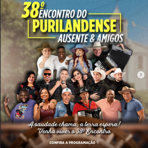 Purilândia celebra o 38º Encontro do Purilandense Ausente e Amigos entre os dias 9 e 11 de outubro